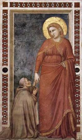 GIOTTO di Bondone Mary Magdalene and Cardinal Pontano